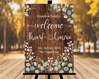 Rustic Wedding Welcome Sign