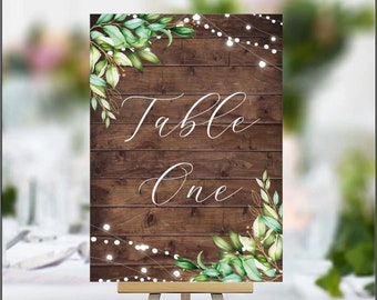 Rustic Wedding Table Numbers | Table Numbers | Personalised | Wedding Sign