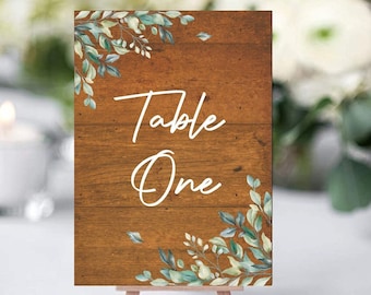 Rustic Wedding Table Numbers | Table Numbers | Personalised | Wedding Sign