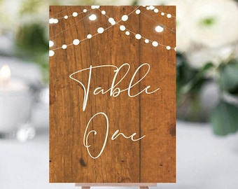 Rustic Wedding Table Numbers | Table Numbers | Personalised | Wedding Sign