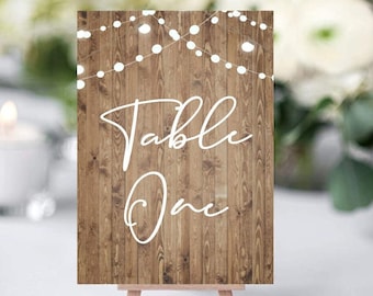 Rustic Wedding Table Numbers | Table Numbers | Personalised | Wedding Sign