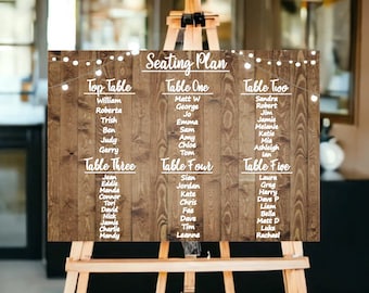 Rustic Wedding Table Plan Sign | Wedding Seating Plan