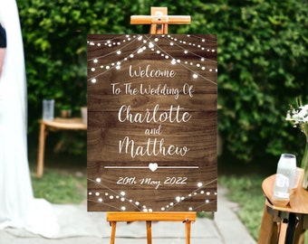 Rustic Wedding Welcome Sign