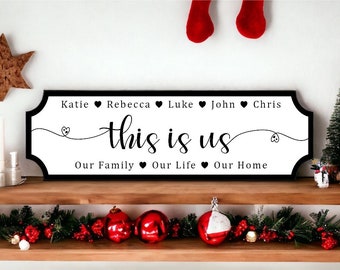 Personalised Family Sign | Personalised Street Sign | Family Home Vintage Style Indoor | Custom Sign Plaque | Bespoke Gift | Mothers Day