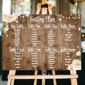 Rustic Wedding Table Plan Sign | Wedding Seating Plan