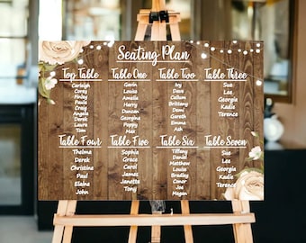 Rustic Wedding Table Plan Sign | Wedding Seating Plan