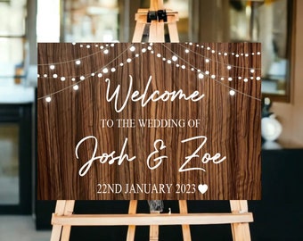Rustic Wedding Welcome Sign