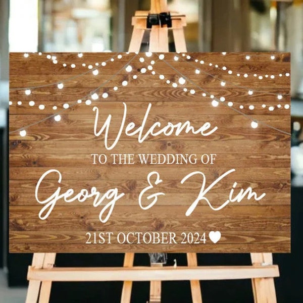 Rustic Wedding Welcome Sign