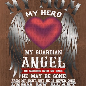 Mom memorial png, In Memory of Mom png, mom in heaven png, memory clipart, guardian angel png, rest in peace png