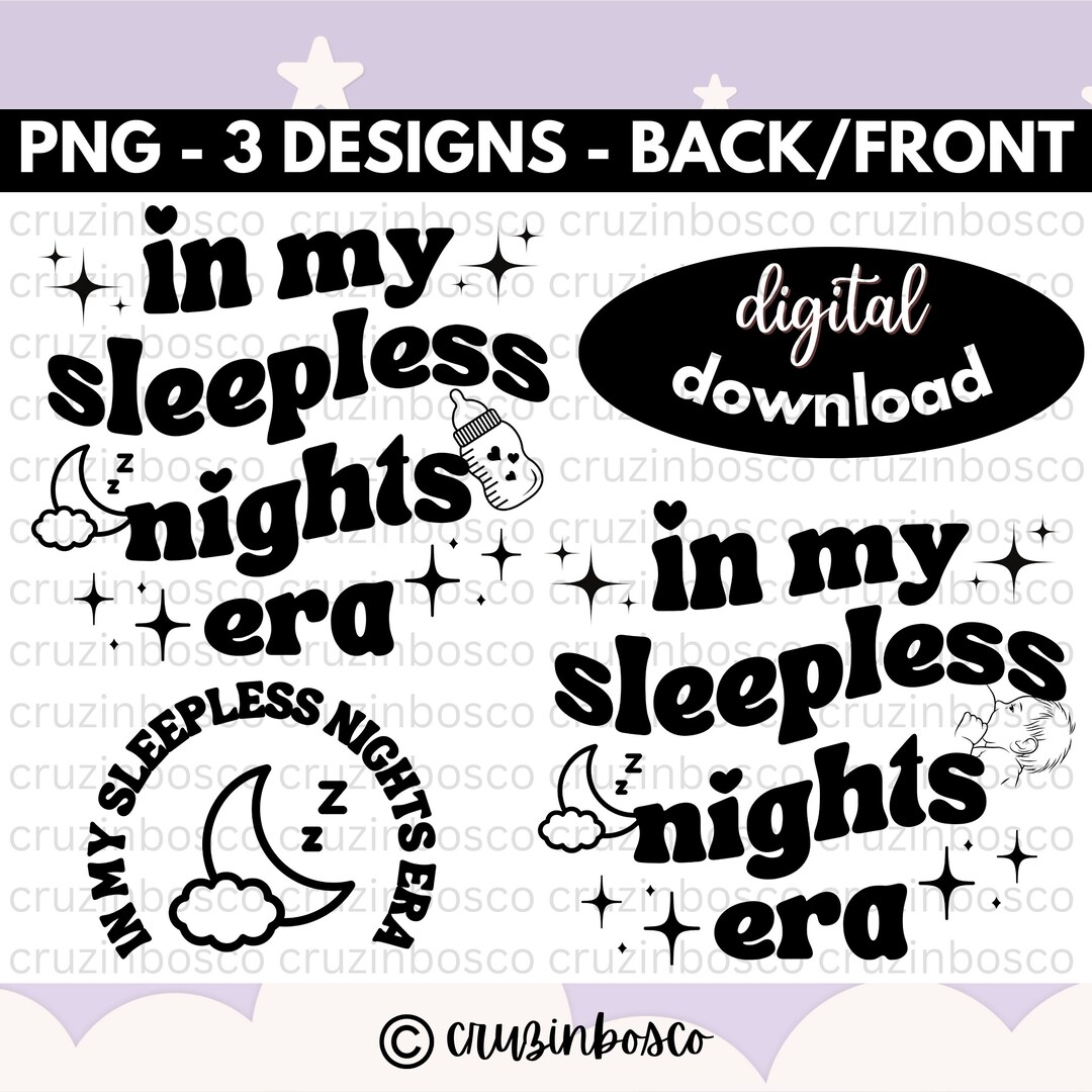 Sleepless Nights Era PNG, New Mom Designs (digital Download) - Etsy