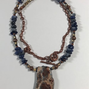 Sodalite and Imperial Jasper Necklace