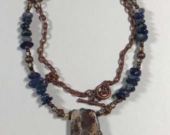 Sodalite and Imperial Jasper Necklace