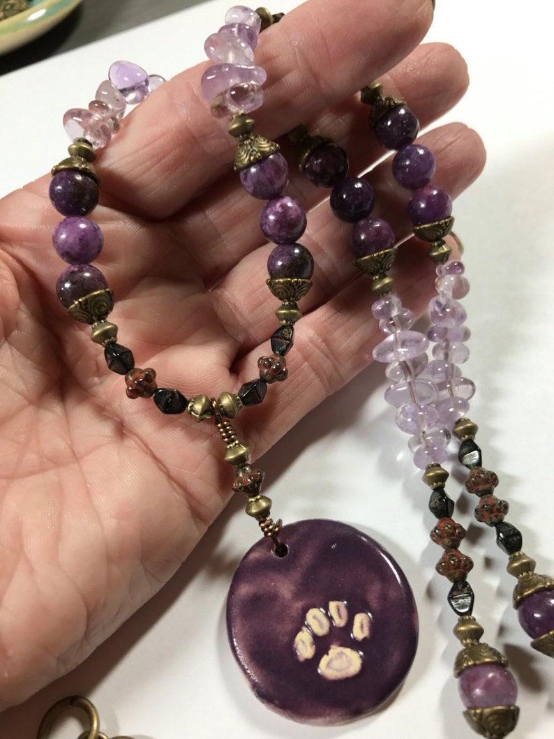 Pawprint Amethyst Necklace image 5