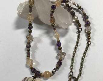 Shell Amethyst Necklace