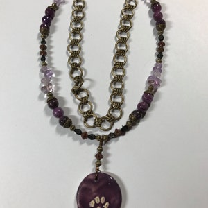 Pawprint Amethyst Necklace image 2