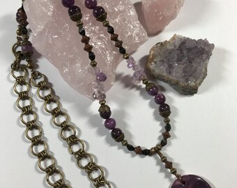 Pawprint Amethyst Necklace