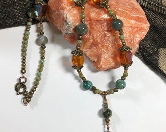 Elephant Indian Agate Necklace