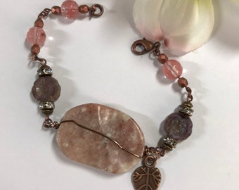 Lepidolite Cherry Quartz Bracelet