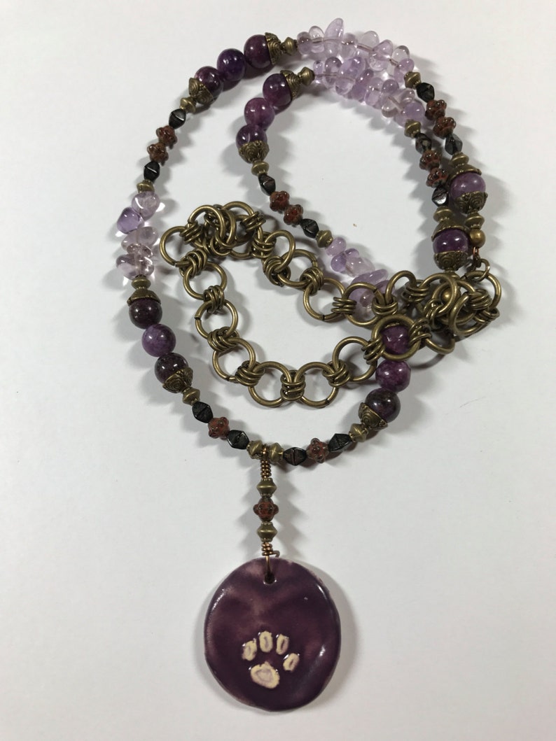 Pawprint Amethyst Necklace image 4