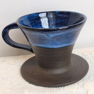 Handmade Ceramic Pour Over Coffee Brewer/Dripper in Polar glaze