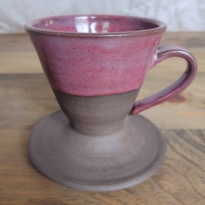 Handmade Ceramic Pour Over Coffee Brewer/Dripper in Passion glaze