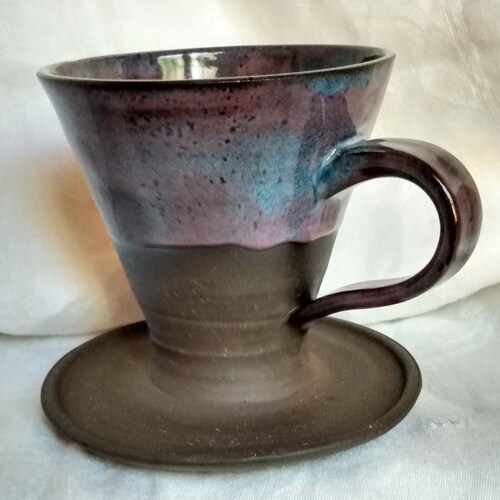 Handmade Ceramic Pour Over Coffee Maker Set With Stoneware Etsy