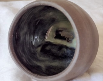 Handmade Ceramic Salt Pig/Salt Cellar in Primal Glaze