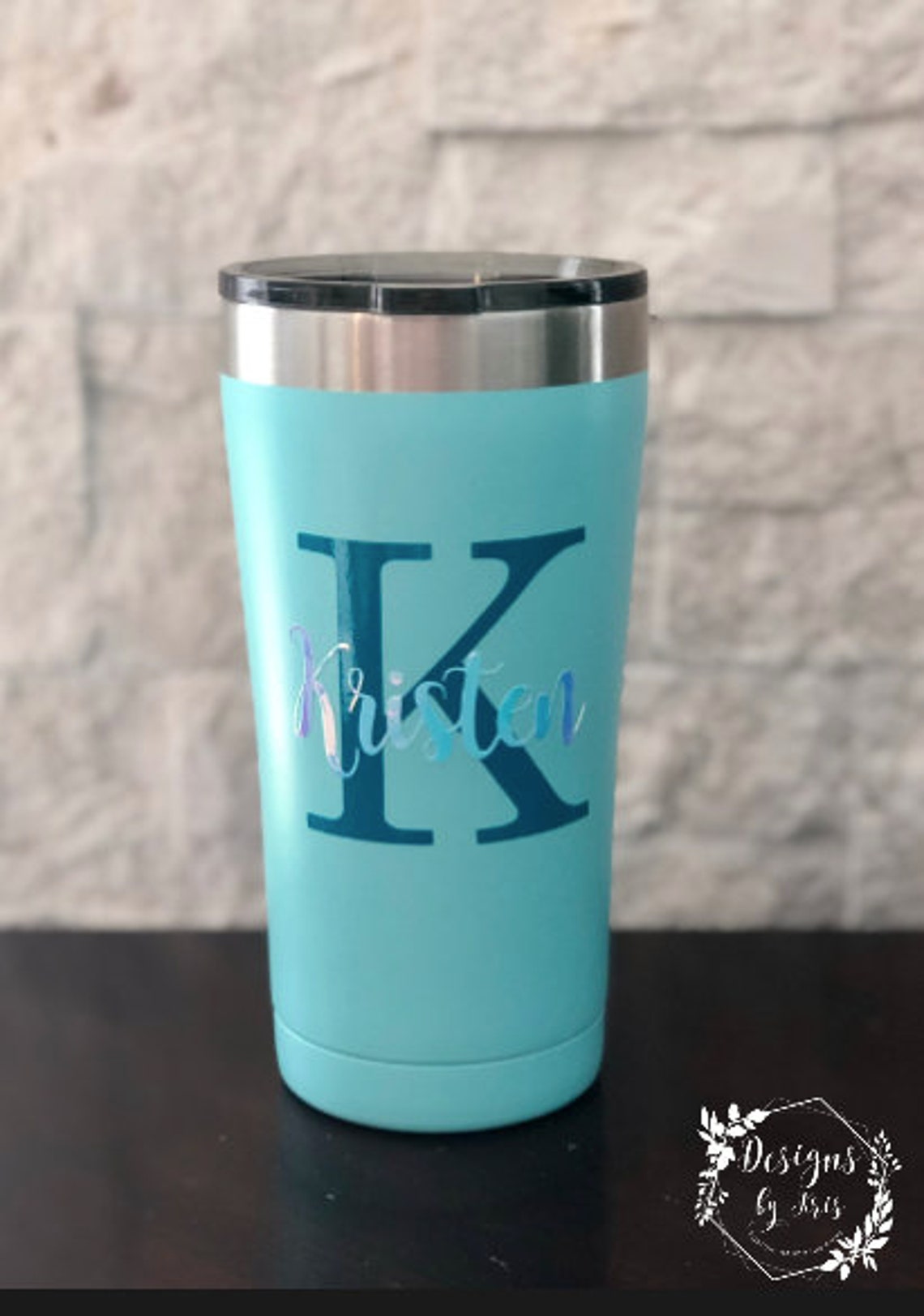Custom Monogram Name Tumbler Etsy