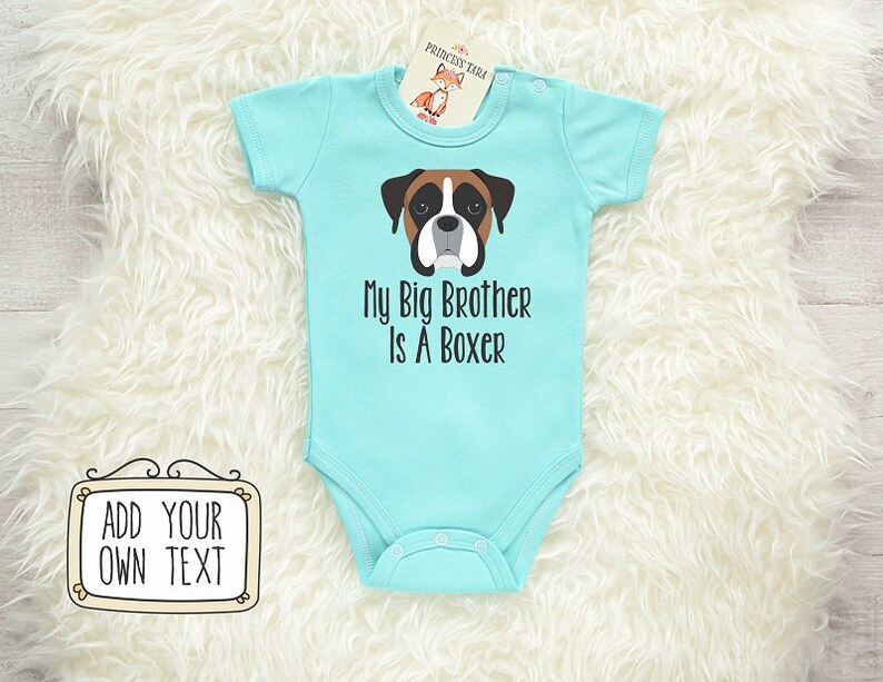 Cute Boxer Dog Baby Clothes. Baby Bodysuit With Boxer Print. Etsy