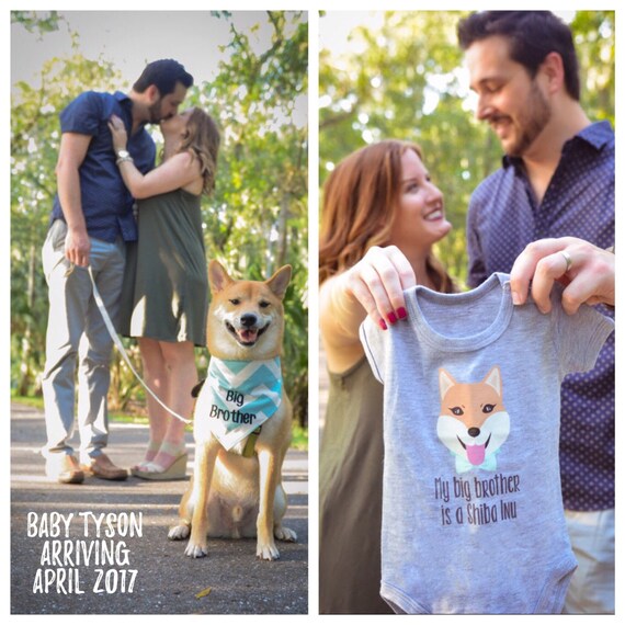Cute Shiba Inu Baby Bodysuit Dog Baby Clothes Dog Baby Announcement Baby Boy Or Baby Girl Clothes New Baby Pregnancy Announcement