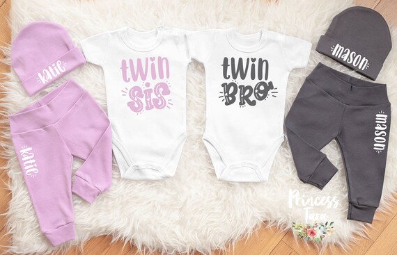 cute twin outfits for babies