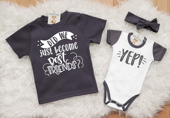 Baby Announcement Matching Toddler Shirt Matching Onesie Big Brother Little Sister Matching Clothes