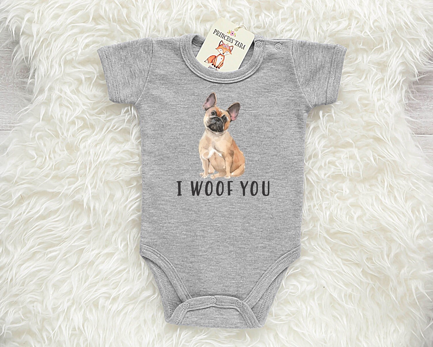 Cute French Bulldog Baby Bodysuit. Dog Baby Clothes. Dog Baby Etsy UK