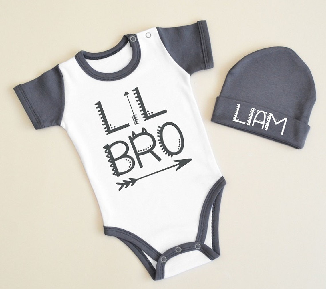 Cute Baby Boy Clothes. Lil Bro Baby Bodysuit. Personalized Etsy