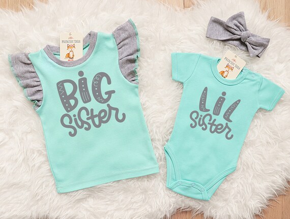 big sister and newborn matching outfits