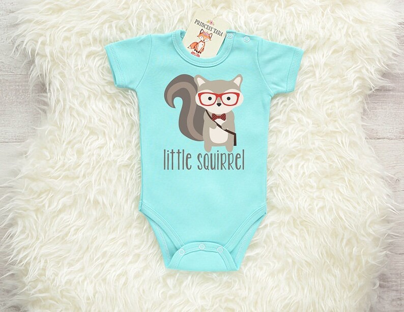 Squirrel Baby Clothes. Hipster short sleeve Baby Bodysuit With Etsy