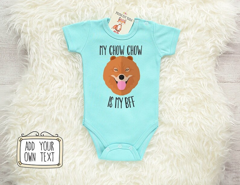 Cute Dog Baby Clothes. Chow Chow Baby Bodysuit. My Chow Chow Etsy