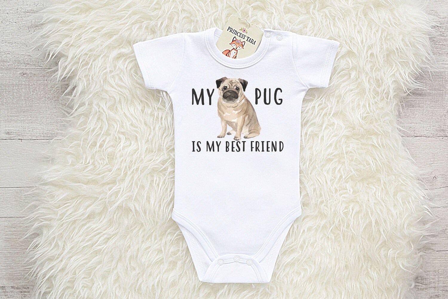 Süße Mops Baby Body. Mops Baby Kleidung. Hund Baby Etsy