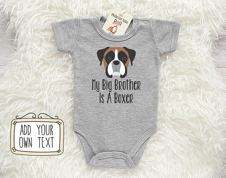 Cute Boxer Dog Baby Clothes. Baby Bodysuit With Boxer Print. Etsy