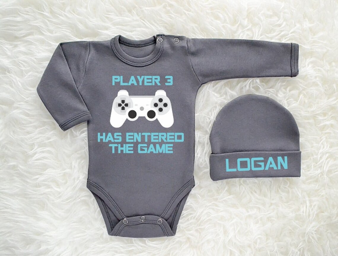 Player 3 Has Entered the Game. Gamer Baby Clothes. Baby Shower Etsy