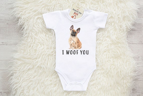 bulldog francés baby bodysuit. de bebé para perros. - Etsy España