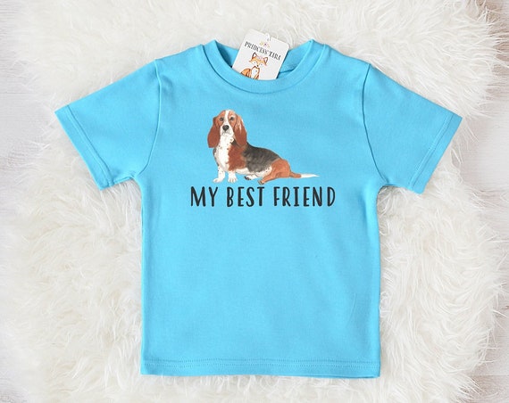 basset hound with kids