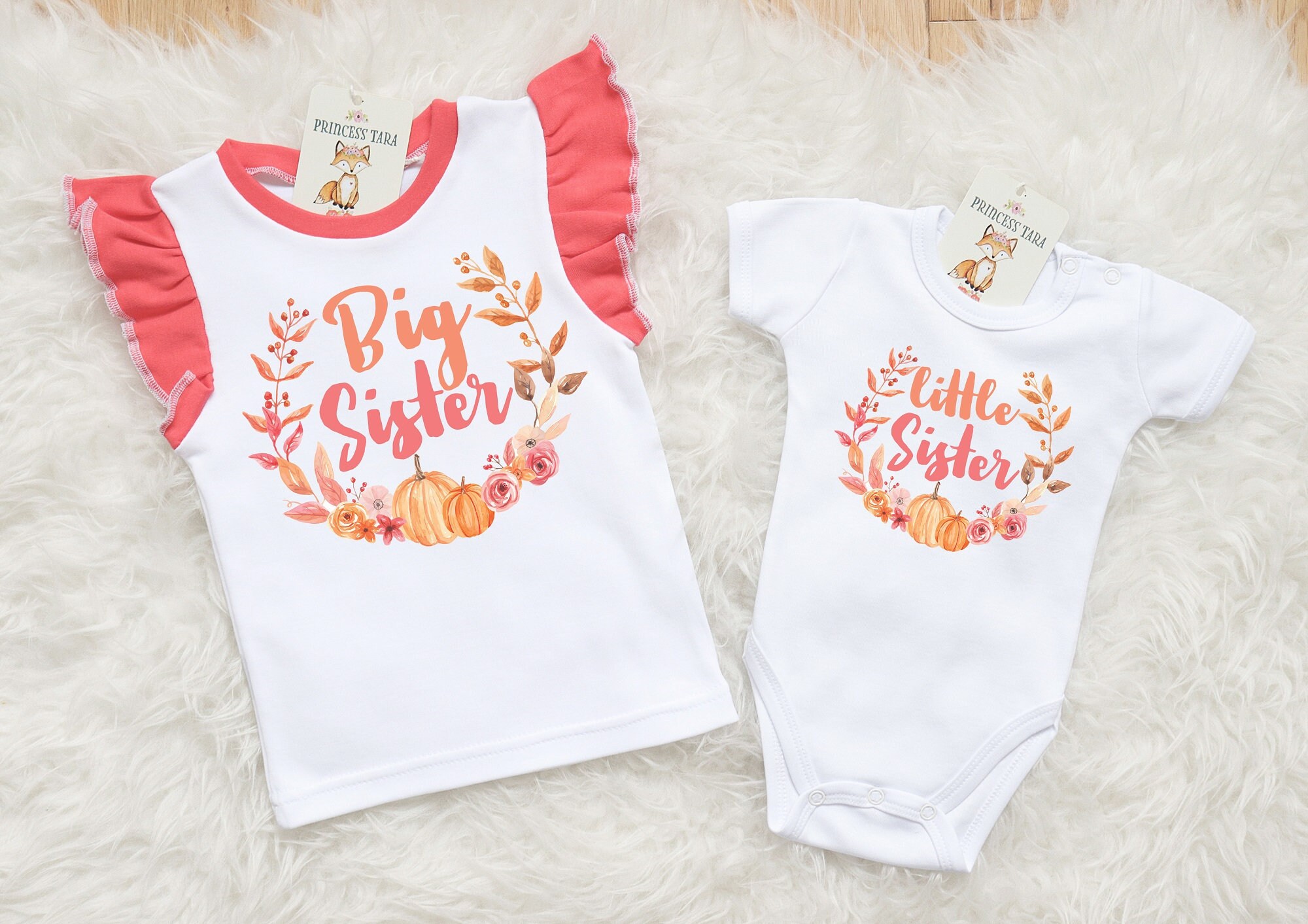 Big Sister Matching Sister Thanksgiving Outfits Toddler Big Sister