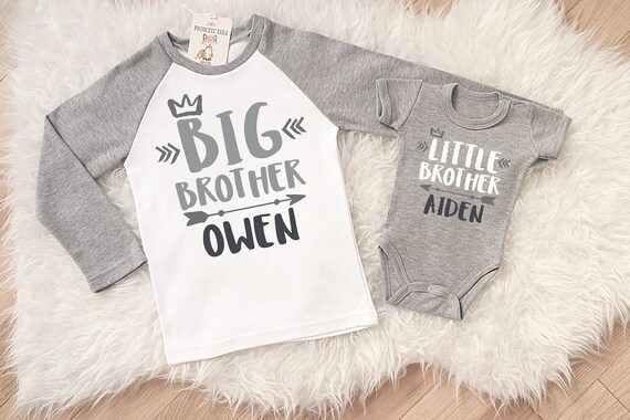 big brother and baby brother matching outfits