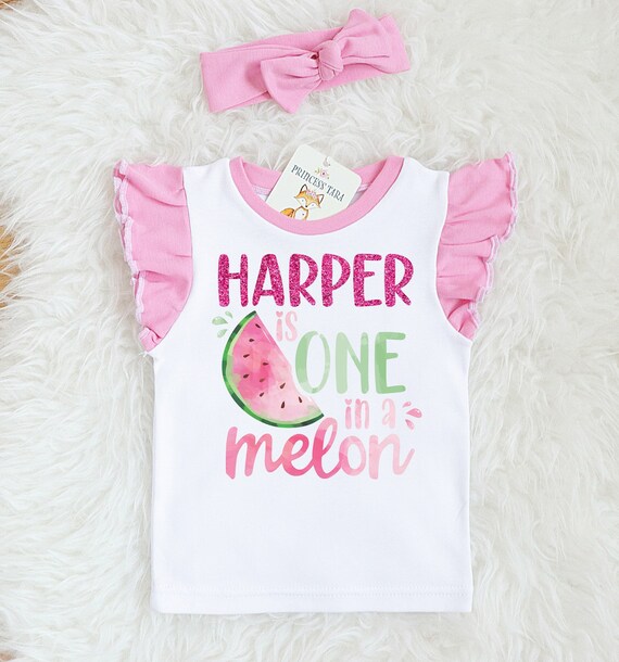 one in a melon baby outfit