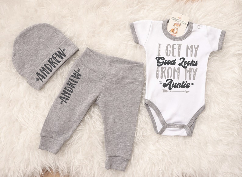 Aunt Baby Clothes /"I Love My Aunty This Much/" Baby Romper Suit Niece Nephew Gift