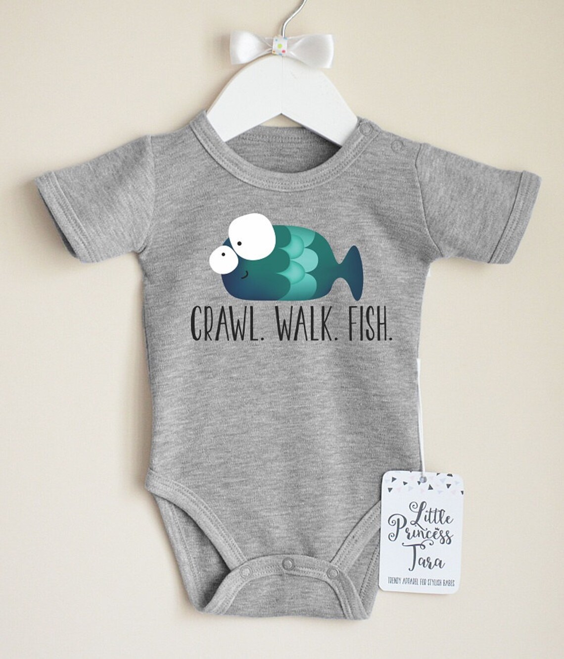 Crawl Walk Fish Baby Romper. Baby Fishing Clothes. Infant Baby Etsy