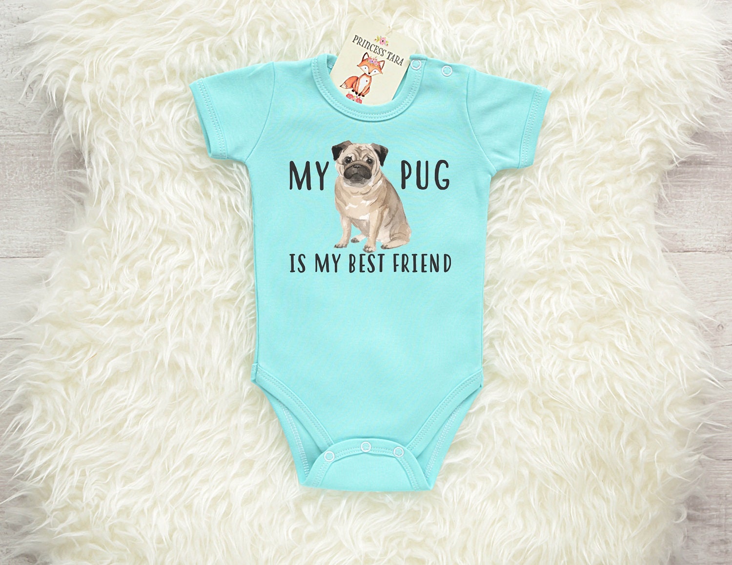 Süße Mops Baby Body. Mops Baby Kleidung. Hund Baby Etsy