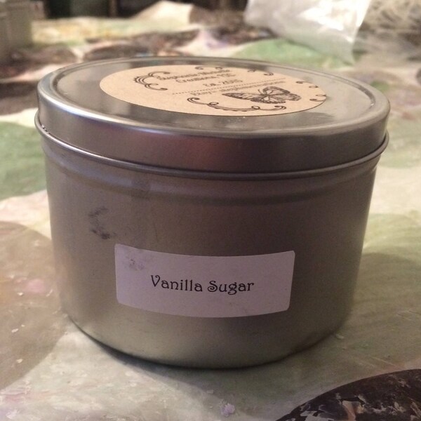 Vanilla Sugar 16 ounce Large Tin Soy Candle