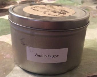 Vanilla Sugar 16 ounce Large Tin Soy Candle
